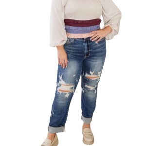 Shirley Smocked Rüschenbluse in Elfenbein multi – 7707831599164