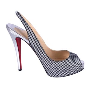 Christian Louboutin No Prive 120 Fersen aus Silber Leder 7748772954172