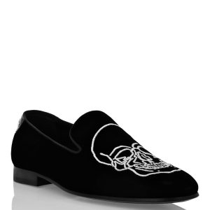 Velvet Loafers Stickerei Schädel 7670504456252