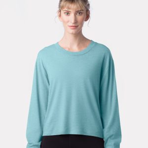 Alternatives CVC-Langarm-Crop-T-Shirt aus Baumwolljersey für Damen