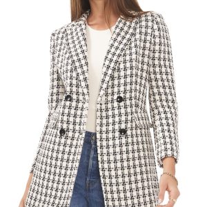 Vince Camuto doppelreisige Langleinenjacke 7766598778940