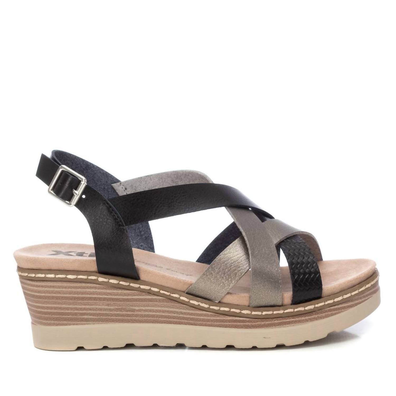 Damen keil Sandalen in falten 7703603970108