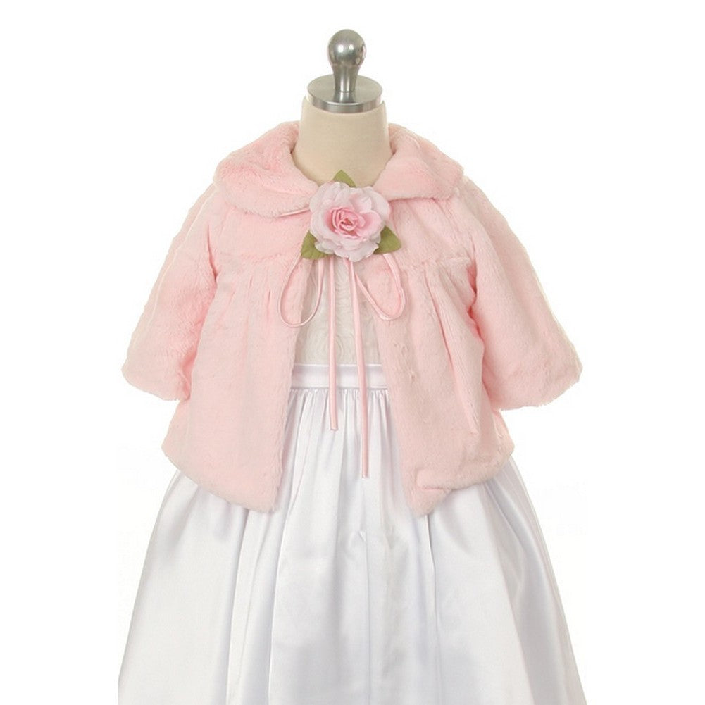 Kids Dream Rosa Kunstfell-Halbmantel für besondere Anlässe, Mädchen 4