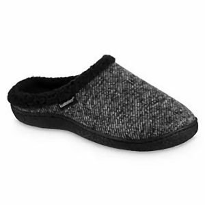 Herren Heringbone Harvey Komfort-Slipper in schwarz 7733856501820