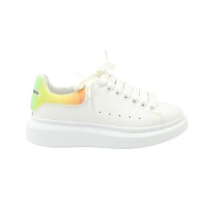 Alexander McQueen Rainbow Oversized Sneakers aus weißem Leder 7703701356604