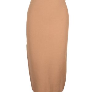 Diane Von Furstenberg Bi-Colour Stricken Bleistift Rock in tan Viskose 7764870398012