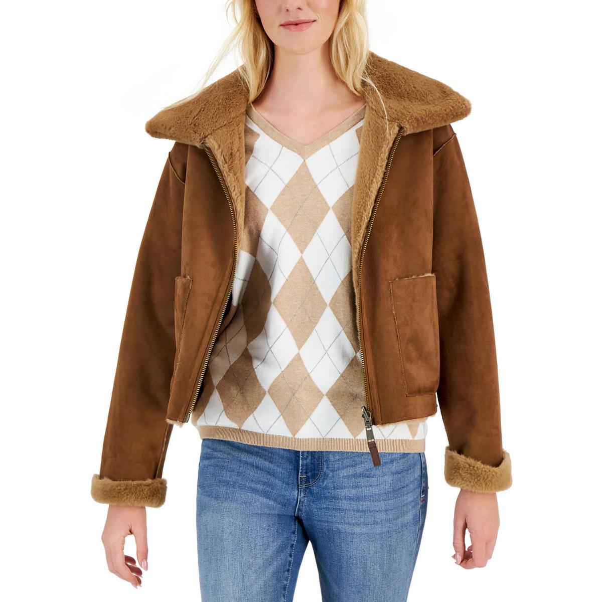 Velourslederimitat wendbar Motorradjacke