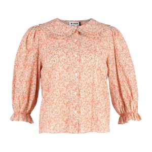 Rixo Nika Peter Pan Collar Blouse in Blumendruck Baumwolle 7748751392828